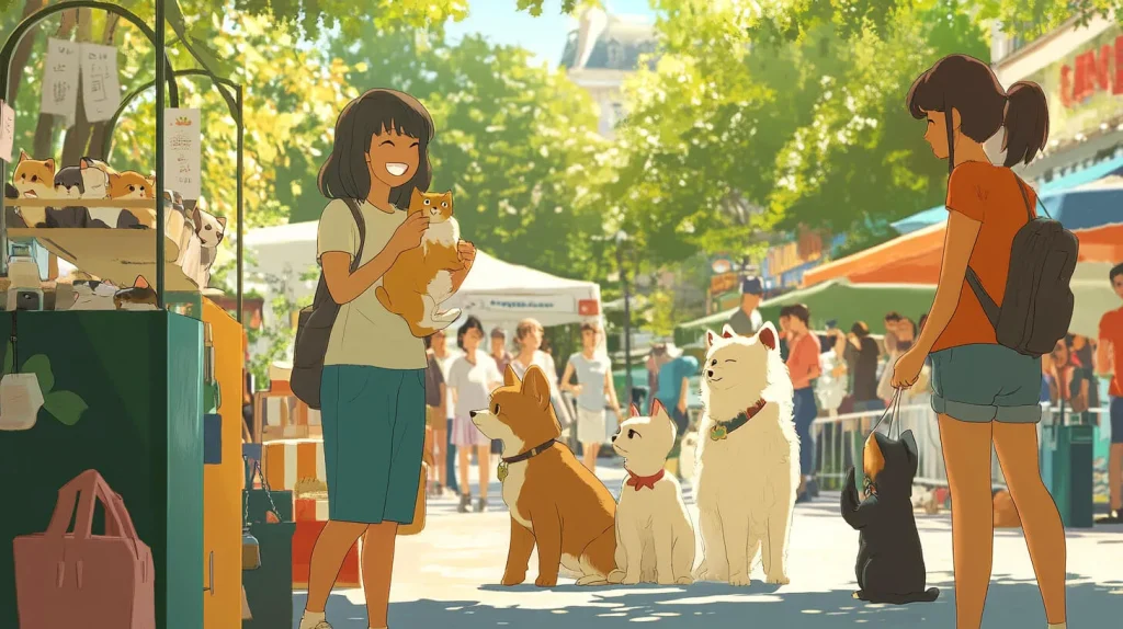 Taxi canin Paris : chiens et chats présents lors d’un événement associatif en plein air