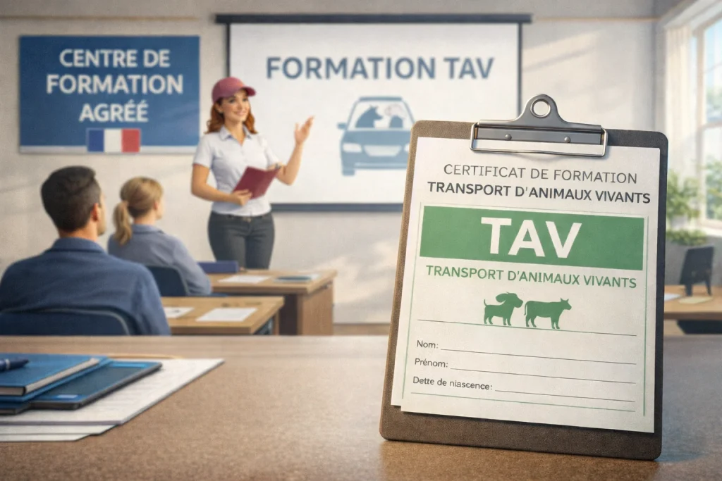 Formation au transport d’animaux vivants avec certificat TAV dans un centre agréé